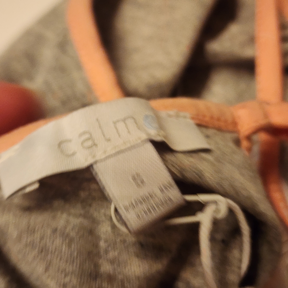 CALME X Johnny Was Night and Day Tank in Gray/Peach - Picture 8 of 9